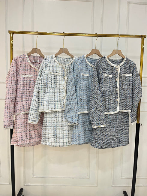 Women Elegant Winter Tweed Sets